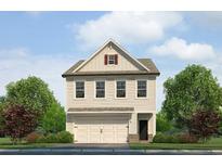 Charming two-story home features a one-car garage and manicured landscaping at 1262 Riverstone Rd, Jonesboro, GA 30238