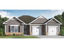 Charming single-story home showcasing neutral siding, a two-car garage, and manicured lawn at 216 Villa Rica Spgs, Villa Rica, GA 30180