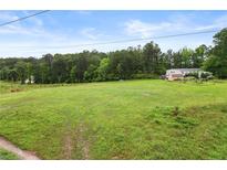 Expansive, green front yard featuring an idyllic country view and mature trees at 1368 Tommy Lee Cook Rd, Palmetto, GA 30268
