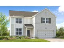 Charming two-story home featuring a brick facade, attached garage, and a well-manicured lawn at 1405 Windance Lake Dr, Loganville, GA 30052