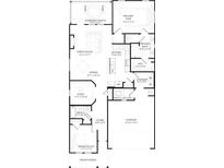 Detailed floor plan showcasing the layout of the home including the great room, kitchen, and primary suite at 108 English Barn Way, Hiram, GA 30141