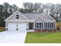 Charming one-story home featuring a two-car garage and well-manicured lawn at 14 Berkten Ct, Hiram, GA 30141