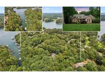 Scenic aerial view of the property showcasing the lush greenery and lake access at 3445 Strawberry Ln, Cumming, GA 30041
