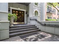 Elegant entrance with decorative double doors and landscaping welcomes you to The Vanderbilt condominiums at 3071 Lenox Ne Rd # 19, Atlanta, GA 30324
