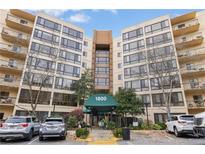 Well-maintained condominium building with mature landscaping, covered entrance and ample parking at 1800 Clairmont #428 Lk # A428, Decatur, GA 30033