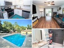 Image collage of the property including kitchen, living room, pool, and bathroom at 5400 Roswell Rd # K2, Atlanta, GA 30342