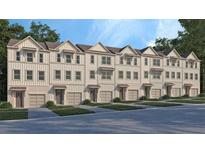 Charming townhome complex boasting modern design and inviting curb appeal with well-manicured lawns at 1338 Lakota Pl, Atlanta, GA 30315