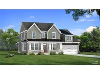 Beautiful two-story home with a welcoming front porch, lush lawn, and attached two-car garage at 100 Homesite Valleyview Ct, Mcdonough, GA 30252