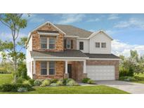 Charming two-story home featuring a stone and brick facade with a manicured lawn and inviting curb appeal at 3268 Shirecrest Ln, Dacula, GA 30019