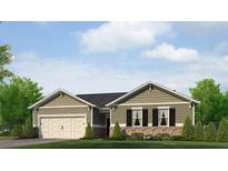 Charming single-story home with a two-car garage and beautifully landscaped front yard at 917 Sundown Pt, Villa Rica, GA 30180