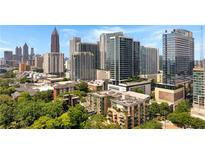 Stunning aerial view of Atlanta skyline showcases the surrounding neighborhood at 905 Juniper Ne St # 805, Atlanta, GA 30309