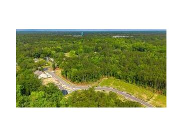 Aerial view of a new home community with wooded areas and paved roads at 1077 Crescent Cove Ln, Summerville, SC 29483