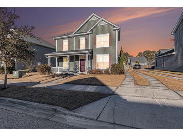 Two-story house with gray siding, a front porch, and a driveway at 1212 Topside Dr, Charleston, SC 29414