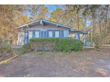 A blue house with shutters, deck, and a well-manicured yard at 3041 Nye View Cir, Mount Pleasant, SC 29466