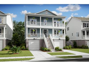 Two-story house with light blue siding, white trim, and a front porch at 1651 Siloh Dr # 487, Mount Pleasant, SC 29466