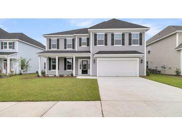 Two-story house with gray siding, white trim, and black shutters at 3725 Grange Cir, Summerville, SC 29486