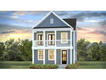 Two-story craftsman style home with gray siding, white trim, and a front porch at 209 Terrace View Dr, Summerville, SC 29486