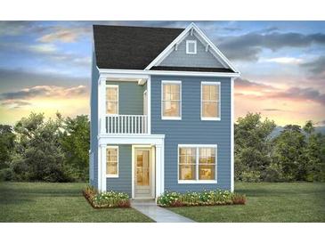 Two-story craftsman style home with gray siding and white trim at 221 Terrace View Dr, Summerville, SC 29486