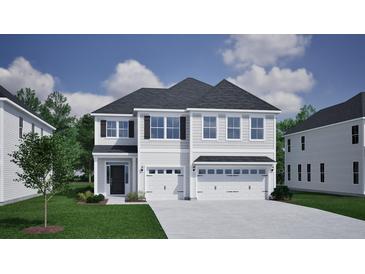 Charming two-story home featuring a two-car garage and a well-manicured front lawn at 156 Seaton Street, Summerville, SC 29486