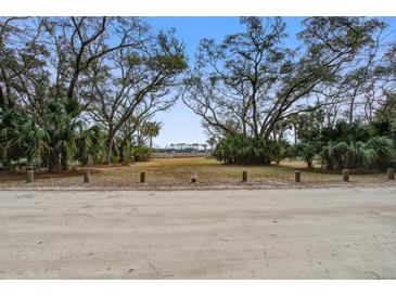 Scenic beach access point with mature trees and sandy path to the shore at 7759 Edingsville Beach Rd, Edisto Island, SC 29438