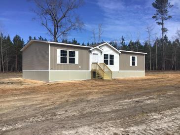 Charming single-story home features neutral siding and a welcoming front entrance with wooden steps at 8833 Cottageville Hwy, Cottageville, SC 29435