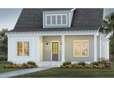 Charming single-Gathering home with gray siding, black roof, and a cozy covered front porch at 317 Trailmore Ln, Summerville, SC 29486