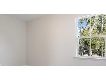 Bright bedroom features a large window offering a view of the surrounding greenery at 396 Claret Cup Way, Charleston, SC 29414