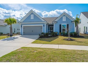Charming single-story home with a well-maintained lawn, two-car garage, and inviting curb appeal at 159 Garden Gate Way, Summerville, SC 29486