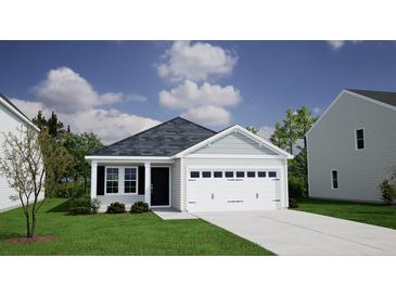 Charming single-Gathering home featuring a two-car garage and a well-manicured lawn at 215 O'Leary Cir, Summerville, SC 29483