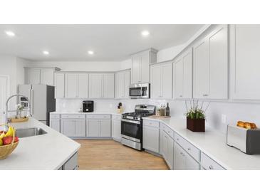 Bright kitchen with stainless steel appliances and ample cabinet space at 1051 Tea Time Dr, Summerville, SC 29485
