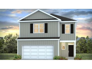 Charming two-story home featuring a grey exterior, complemented by a two-car garage and a welcoming front entrance at 279 Watersglen Dr, Summerville, SC 29486