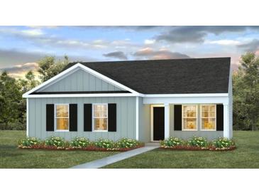 Charming single-Gathering home featuring a well-manicured lawn and a classic facade with black shutters at 6254 Gritman Dr, Hollywood, SC 29470