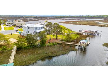 Expansive home overlooking waterfront, featuring private dock and serene coastal charm at 545 Towles Crossing Dr # 29455, Johns Island, SC 29455