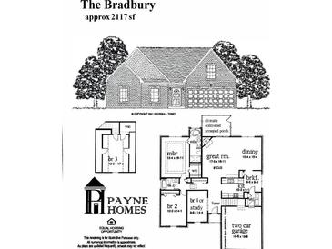 Bradbury floor plan featuring two-car garage, great room, and owner's suite at 777 Hamlet Cir, Goose Creek, SC 29445