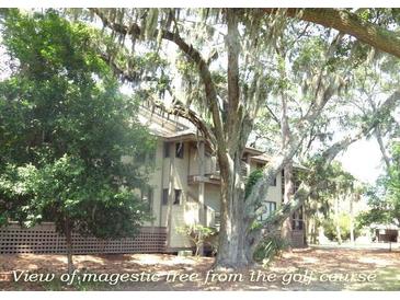 Beautiful home exterior surrounded by mature trees and a well-manicured landscape at 855 Club Cottage Rd, Edisto Island, SC 29438