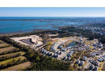 A beautiful aerial view shows the community's proximity to the waterfront and nearby marshlands at 1652 Siloh Ln # 474, Mount Pleasant, SC 29466