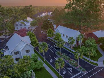 Beautiful aerial view of the neighborhood showcasing the charming homes and lush landscaping at 540 Hayes Park Blvd # 7, Johns Island, SC 29455