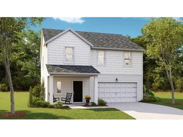 Charming two-story home featuring a covered porch, attached garage, and well-maintained landscaping at 108 Moscato Ln, Summerville, SC 29485