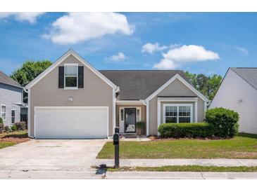 Charming single-story home with well-maintained lawn and attached two car garage at 1315 Palm Cove Dr, Charleston, SC 29492
