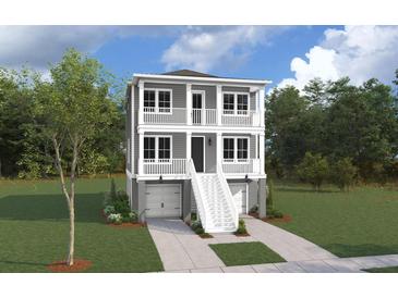 Beautiful two-story home with double porches and stairs leading from driveway at 3118 Vanessa Lynne Blvd, Johns Island, SC 29455