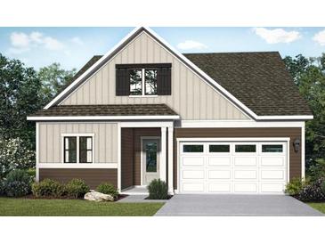 Charming new construction home featuring a two-car garage, neutral siding, and an inviting front porch at 141 Summerwind Dr, Summerville, SC 29483