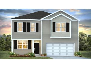 Charming two-story home with black shutters and a pristine two car garage at 265 Wild Strawberry Ln, Moncks Corner, SC 29461
