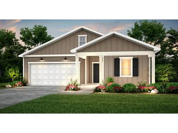 Charming single-Gathering home with a white garage door and a welcoming front porch at 744 Meadowbrook Ln, Summerville, SC 29486