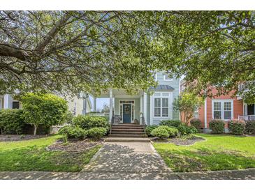 Charming home with a welcoming front porch, a well-manicured lawn, and mature trees at 209 Barberry St, Summerville, SC 29483