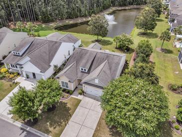 A beautiful single-Gathering home with a well-manicured lawn and a scenic pond view at 602 Eastern Isle Ave, Summerville, SC 29486