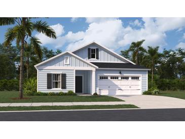 Charming single-Gathering home with a two-car garage, light-blue siding, and lush landscaping at 105 Barker Street, Summerville, SC 29486