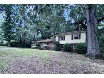 Traditional home exterior featuring a large front yard and mature trees at 321 Fairington Dr, Summerville, SC 29485