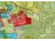 Aerial view of a large lot near residential homes and businesses at 1501 Central Ave, Summerville, SC 29483
