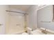 Simple bathroom with shower/tub combo and vanity at 40 Bee St # 111, Charleston, SC 29403