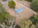 Aerial view of a single-story home with a large yard at 8375 Shell House Rd, Edisto Island, SC 29438